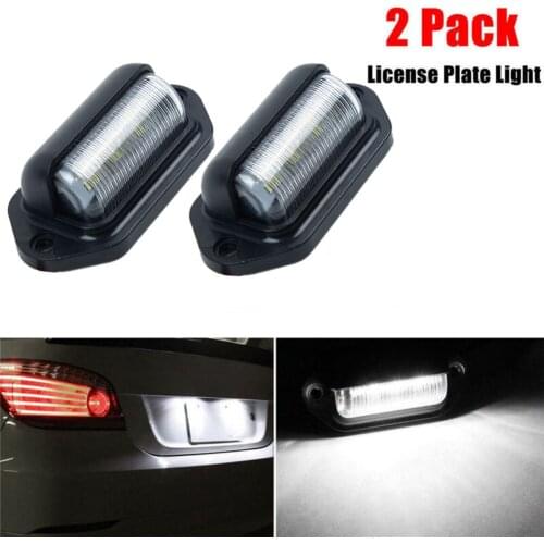 2pcs Waterproof 6 LED Car Light License Plate Light Car Boat Truck Trailer Step Lamp Dome Light Canbus Error Free Car-Styling
