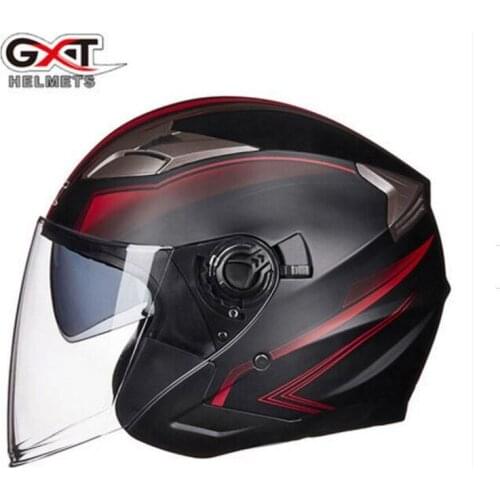 2018 Summer New GXT Double lens Motorcycle Helmet safety protection Half Face Motorbike Helmets made of ABS and PC Lens Visor
