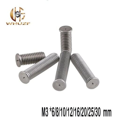 40pcs M3 *6/8/10/12/16/20/25/30 mm stainless steel 304 Riveted Screw Round head Screws welding bolts connection accessories