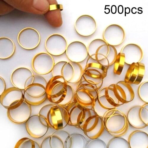 500 Pcs Metal Bird Foot Ring Bands Clip on Leg Rings for Pigeon Dove Chicks Sign