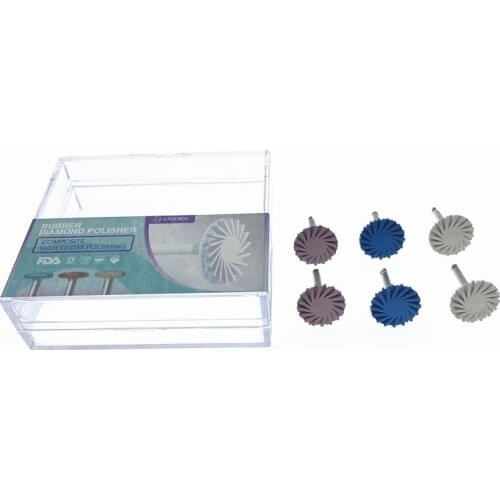 6pcs/set Dental Composite resin Polishing Disc Kit Spiral Flex Brush Burs Dental Lab Technician Materials