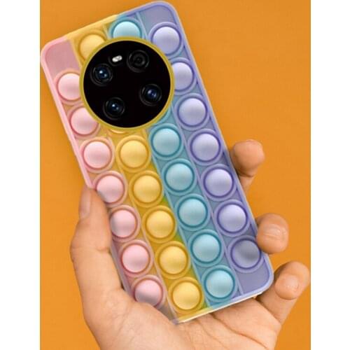 ASINA Fidget Toy Case For Huawei Mate 40 30 Pro Push Pop Bubble Silicone Rubber Phone Case For Huawei Honor 30 20 20i 10i 8X 9X