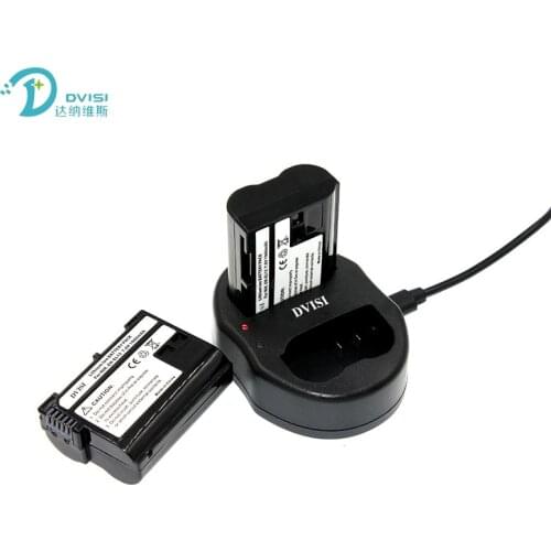 DVISI 2pc EN-EL15 EN EL15 Camera Battery with USB Charger for Nikon D600 D610 D600E D800 D800E D810 D7000 D7100 d750 V1 MH-25