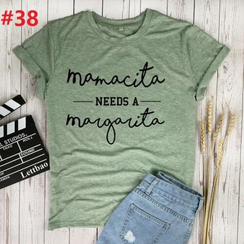 Mamacita Needs A Margarita Print T Shirt Women Short Sleeve Summer Tshirt Casual O Neck Tee Shirt Femme Harajuku ladies Tops