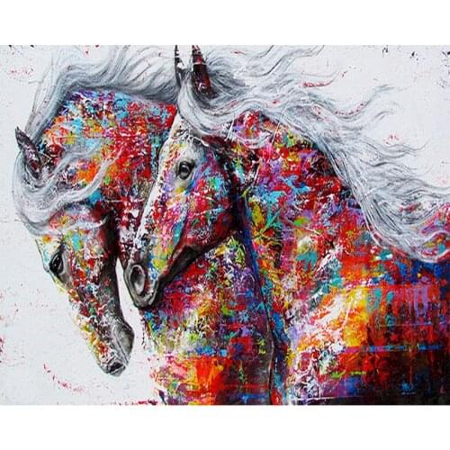 GATYZTORY 5D DIY Diamond Painting Horse Rhinestones Pictures Diamond Embroidery Animal Cross Stitch Mosaic Crafts Kit