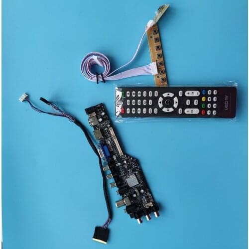 Kit For M140NWR2 1366x768 digital Display DVB-T2 TV remote DVB-T controller board driver panel HDMI monitor LED USB VGA AV