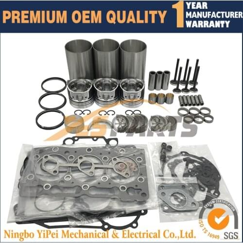 Engine Overhaul Rebuild Kit for Kubota D1005 B2100, B2100DT,BX2660,B2320HSD