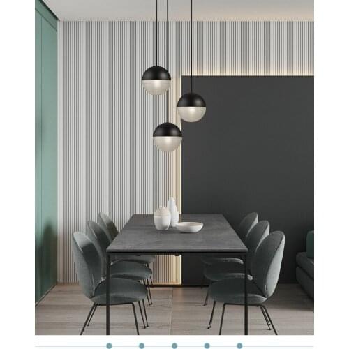 Creative Iron Lights Bar Coffee Shop Simple Chandelier Aluminum Droplight Experimental Bottle Lampr Frosted Glass