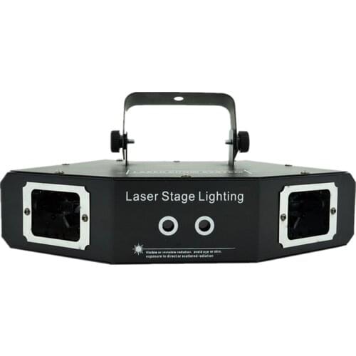 Two lens 4 in 1 4 hole laser scanner RGB full color beam laser effect projector stage lighting fixture party light ultraviolet