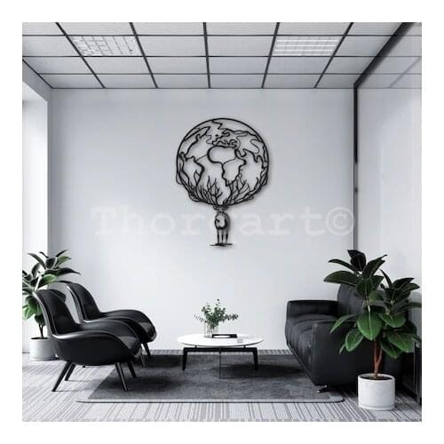 Word on Deer Metal Wall Plaque Living Room Creative Wall Hanging Big Picture Frame Home Decoration Cafe shop And Bar décor