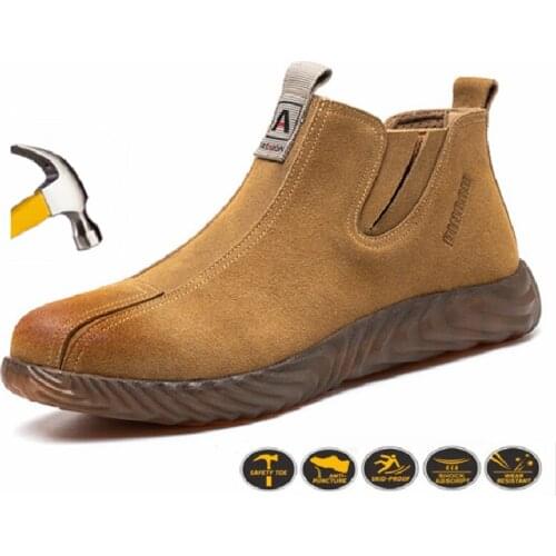 Brand Safety Shoes Men Waterproof Safety Work Shoes Man Indestructible Steel Toe Shoes Non-slip Mens Boots Designer Sneakers