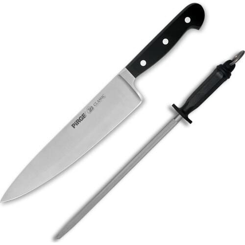 Pirge Professional Chef Knife + Masat Set