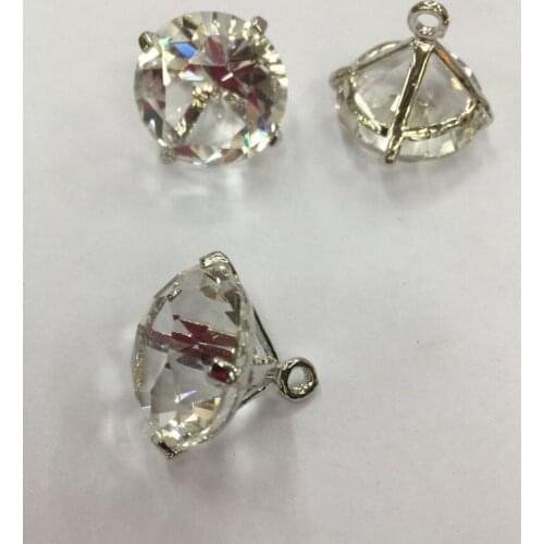 100PCS/LOT) 18MM Shining DIY Diamante Crystal Button For Headboard Sewing Craft Accessories
