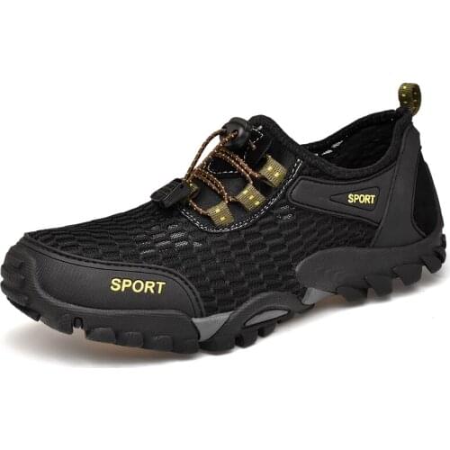 Plus Size 46 Summer Men Hiking shoes Breathable Trekking shoes outdoor Sport Walking shoes Quick Dry Shoes for Men sneakers