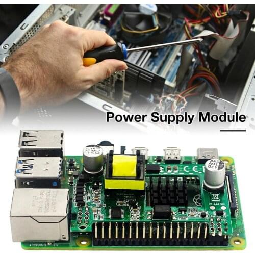 With heat sink suitable for Raspberry Pi PoE HAT 5V2A Active Power over Ethernet HAT, For Raspberry Pi 4 B / 3B + type