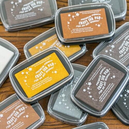 Yoofun 6 Colors Big Size Inkpad Craft Oil Based DIY Ink Pads For Sponge Stamps Scrapbooking Decor Fingerprint Seal Stamp Pad