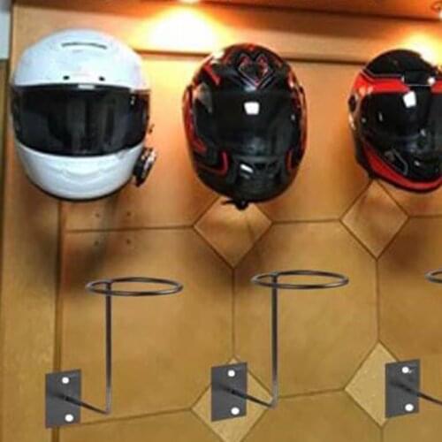 Steel Motorcycle Accessories Helmet Holder Hanger Rack Wall Mounted Hook for Coats Hats Caps Helmet Rack Black