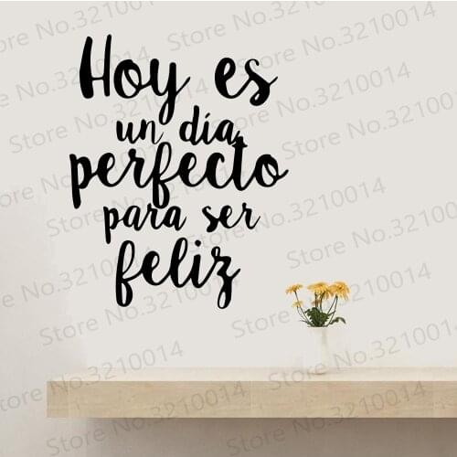 Carved Spanish Phrase Wall Stickers Vinyl For Living Room Frase Sticker Quote Wall Art Decal vinilos frases español RU298