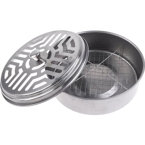 High Quality 1PCS Stainless Steel Mosquito Coil Holder with Supporting Nail Teeth and Hollow Lid Mosquito Coil Holder