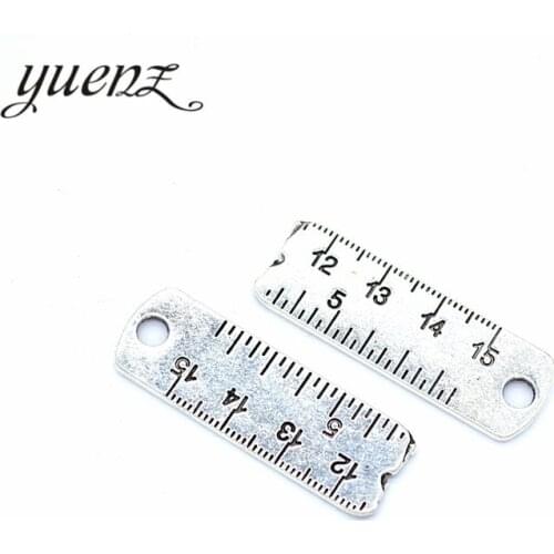 YuenZ 10pcs New Product Antique silver color ruler Charms Pendant Jewelry Metal Alloy Jewelry Marking 29*10mm J439