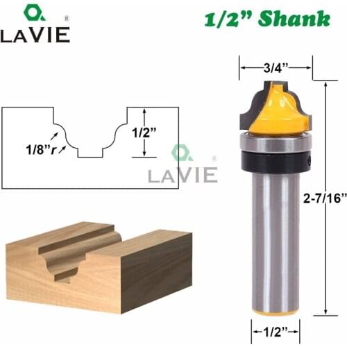 1pc 1/2" Shank Faux Ogee Router Bit C3 Carbide Tipped Woodworking Cutters 12.7mm Wood Milling Cutter Carving Knife