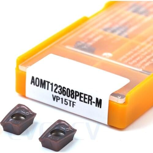 AOMT123608PEER M VP15TF High Quality Carbide Alloy Turning Blade CNC Lathe Tools Milling Inserts For Stainless Steel Processing
