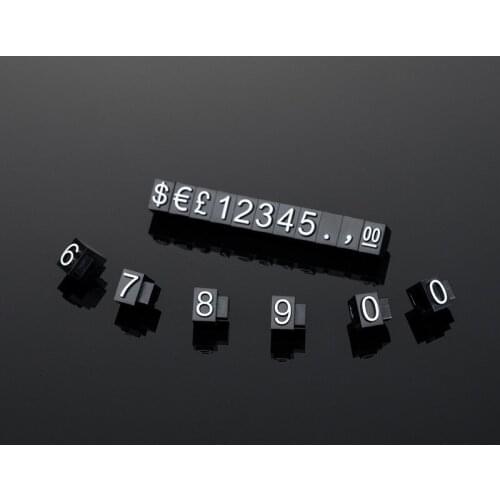 4*6mm Jewelry Pricing Cube Angled Set Small Pricing Block Kit Number Price Label Tag Price Display Stand