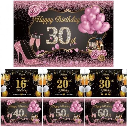 60%HOTBirthday Party Decor Background Cloth Photography Shooting Backdrop Banner Props