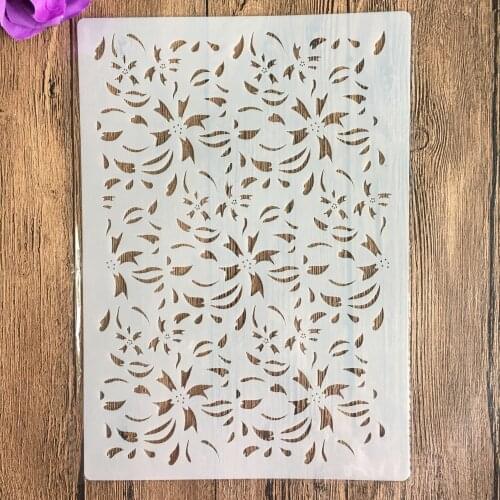 A4 29 *21cm Flowers DIY Stencils Wall Painting Scrapbook Coloring Embossing Album Decorative Paper Card Template,wall