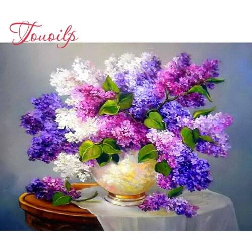 Full drill spuare&round Diamond embroidery Purple Lilac Flower 5D DIY Diamond painting Cross Stitch Rhinestone mosaic decoration