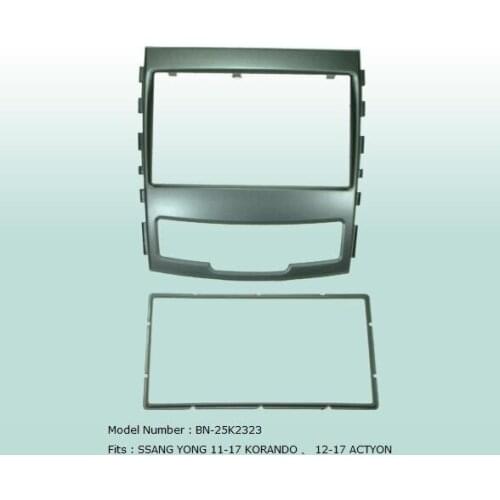 Car Fascias Stereo Audio Panel Navigation Frame Dash Kit For SsangYong Korando 2011 2012 2013 2014 2015 ~ 2017 Actyon 2012 ~2017