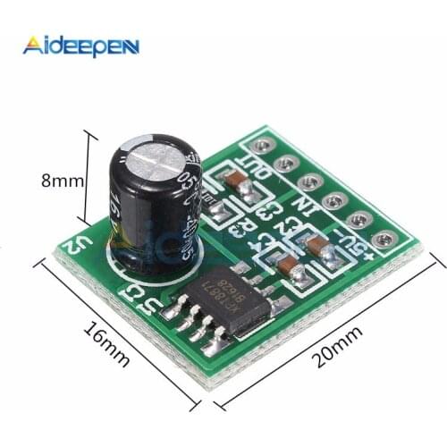 DC 3V-5V Mini XH-M125 XPT8871 Mono Stereo Lithium Battery Power Amplifier Module Board Audio Output Input 6W Sing Machine Module