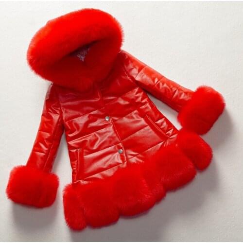 Girl Kids Girls Winter Coat Hoodies Fur Collar Faux Fur Coat Girls Children Thickening Warm Jackets Clothes