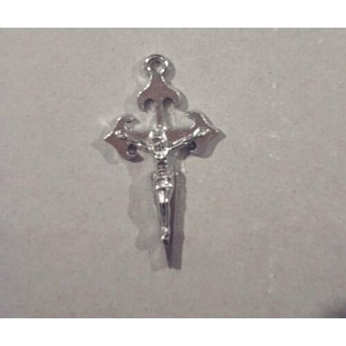 DIY Religious Alloy Arrow-shaped Jesus Cross Rood Catholicism Pendant Crucifix Trinket Catholic Metal Accessories Wholesale