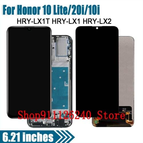 For Honor 10 Lite HRY-LX1 LX2 LX1MEB LCD Touch Screen For Huawei Honor 10i HRY-LX1T Display Screen Module For Honor20i LCD Glass