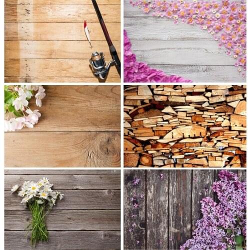 Background For Photography Flowers Petal Wooden Planks Baby Doll Photo Studio Photo Backdrop 210308TZB- 04