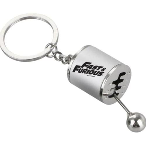 Hot Alloy Fast & Furious Keychain Creative Gifts Free Shift Keyring Turbo Keychains Cars Gear Head Wave Box Punk Keyring
