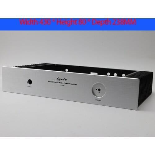 430*80*238MM Q4308 Class A Amplifier Chassis Box House DIY Enclosure Both Sides with Cooling Holes Amplifier Case Shell