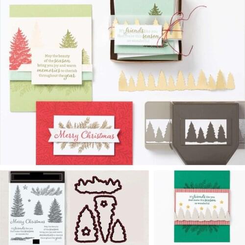 Christmas tree Metal Cutting Dies Stamps Scrapbook Diary Secoration Embossing Stencil Template Diy Greeting Card Handmade 2021