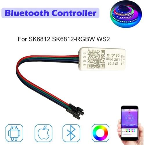 WS2812B WS2811 Addressable LED Bluetooth Controller iOS Android App Wireless Remote Control DC 5V~12V for SK6812 SK6812-RGBW WS2