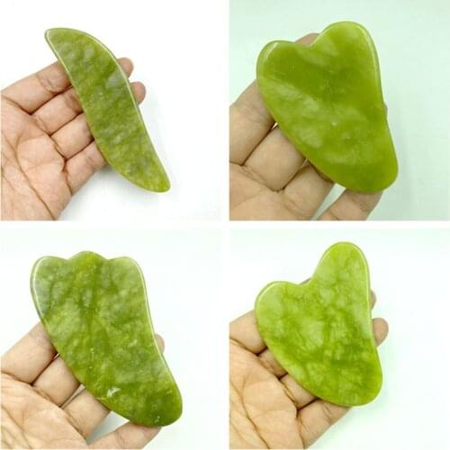 Natural Jade Scraping Board Facial Massager Traditional Physical Guasha Pressure Therapy Scraper Health Care Body Massage Tool