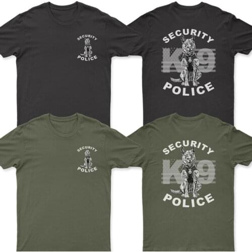 NEW Security Police K9 Men T-SHIRT Short Casual COTTON O-Neck Men Clothing