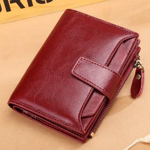 SENDEFN new leather ladies wallet female short student Korean version of the multi-function coin purse driving license wallet