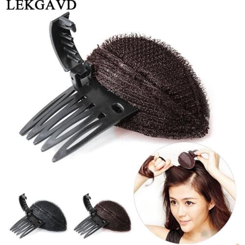 Forehead Hair Volume Fluffy Puff Sponge Pad Clip Comb Insert Base Diy Styling Women Girls Hair Accessories