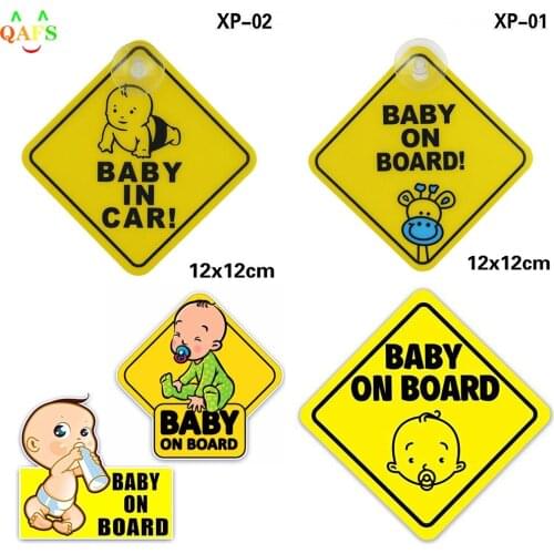 1pc Baby On Board Car Sticker Warning Sign Magnet Automobiles Reflective Safety Cute Magnetic Sticker