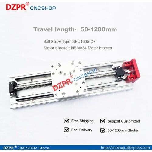 SFU1605 ball screw SBR16 linear module for engraving machine 3D printer kit robot XYZ AXIS 50mm - 1200mm 800mm 600mm 500mm