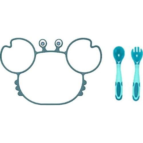 Silicone Baby Dishes For Childrens Tableware Plate Non-Slip Baby Feeding Bowl BPA Free