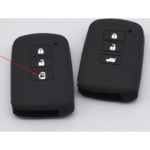 Silicone Rubber car key fob cover case set protect shell for Toyota 2017 Corolla Camry RAV4 Highlander Prado Noah Voxy vellfire