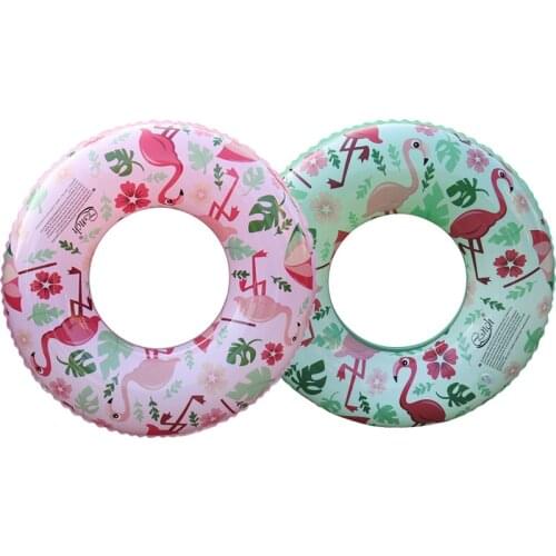 1 Pcs Flamingo Print Swimming Buoy Lifebelt Ring For Barbie Baby Swimming Laps 2 Colors Inflatable Flamingo Underarm Bath Circle