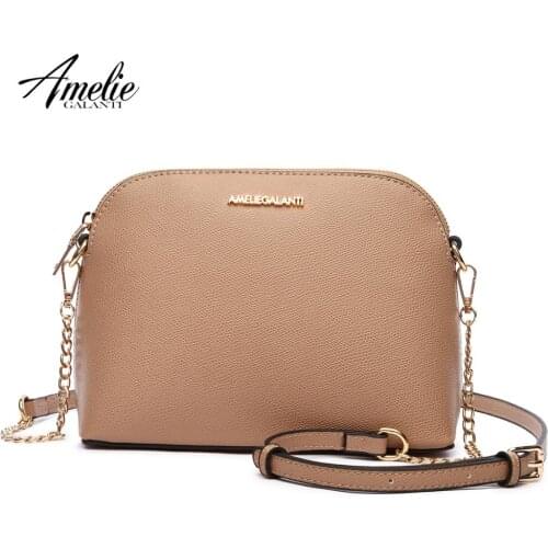 AMELIE GALANTI Crossbody bag for women Shell bag Lightweight Medium Dome shoulder bag fashion ladies trend women bag Chain bag